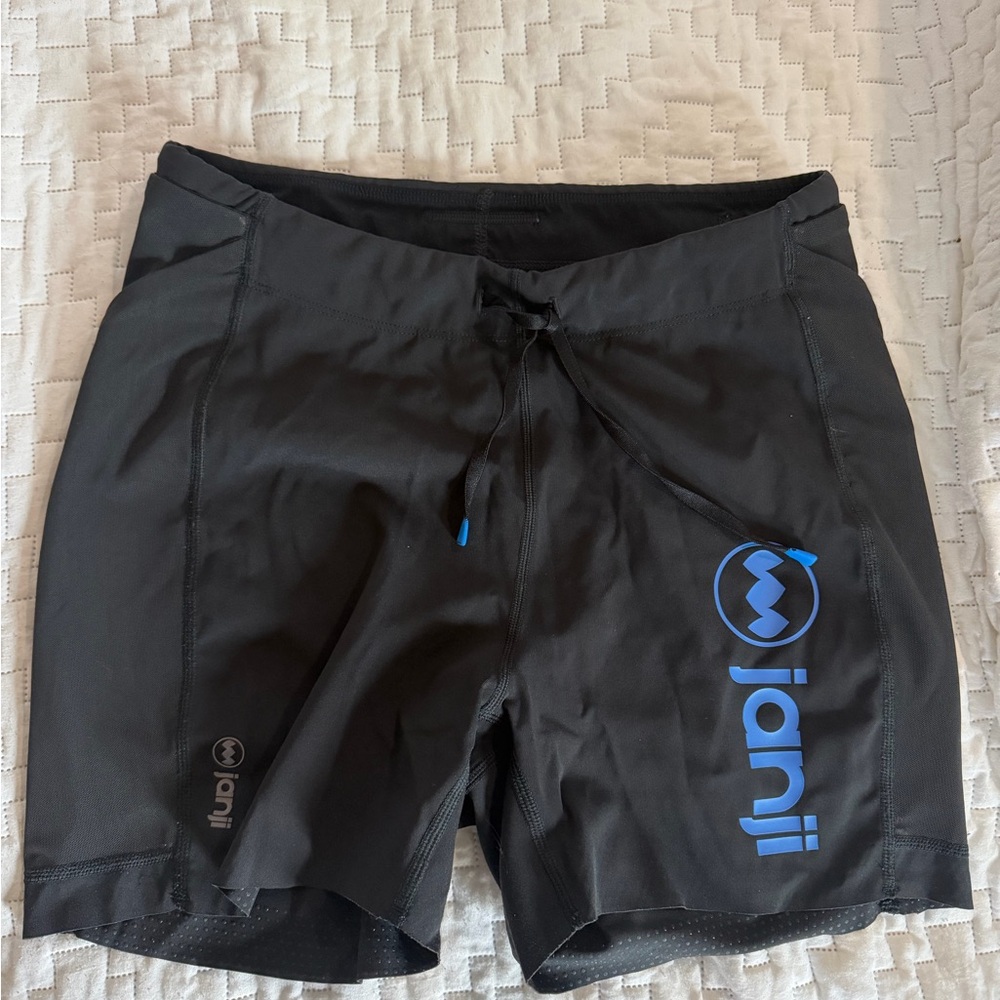 Janji Men's Black and Blue Swim Board Shorts